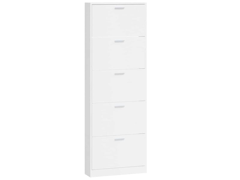 Meuble à chaussure | armoire à chaussure blanc brillant 59x17x169 cm bois ingénierie  - Conforama A