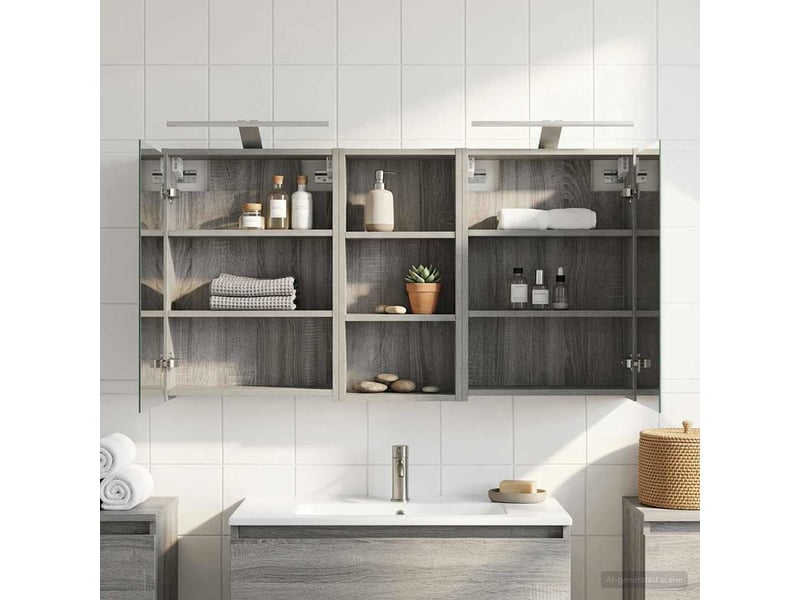  Ensemble de meubles de salle de bain 3 pcs 116x16x62.5 cm shl9059  - Conforama B