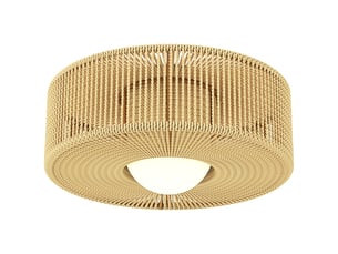 Plafonnier de style bohème, suspendu avec douille led g9, abat-jour rond en corde de chanvre