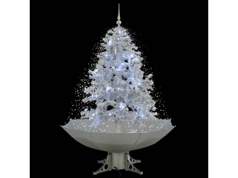  Sapin de noël - arbre de noël neigeux avec base de parapluie blanc 140 cm  - Conforama C