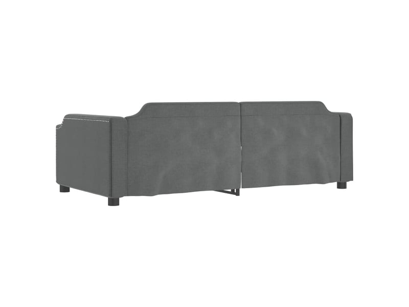  Lit simple- lit adulte -  lit de repos gris foncé 100x200 cm tissu  - Conforama D
