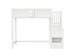 Lit mezzanine 90x200 cm MAISONORA coloris blanc
