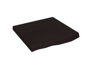 Comptoir de salle de bain, plan de travail marron foncé bois massif traité cf65863