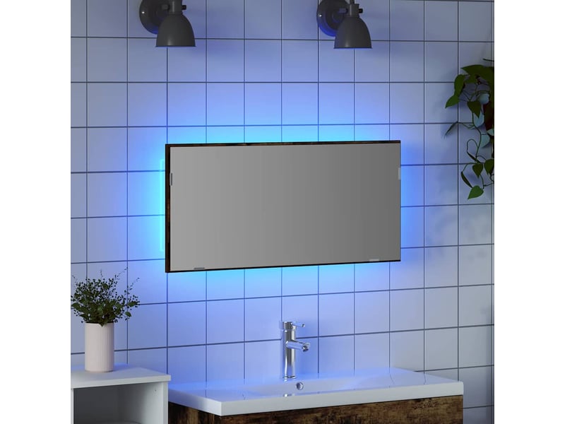  Miroir marron 80 x 37 cm verre et bois ingénierie cf62798  - Conforama D