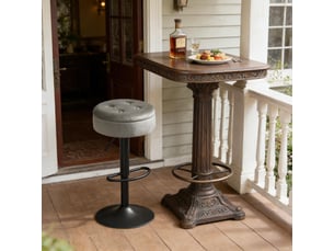 tabouret de bar assise réglable en hauteur <strong>HAUSS SPOLE</strong> - gris hauteur d'assise 60.5 cm vendu A l'unité