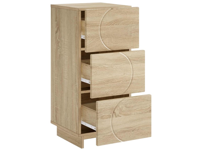 Buffet salon, buffet de rangement chêne sonoma 33,5x34,5x75 cm bois d'ingénierie shl28472  - Conforama C