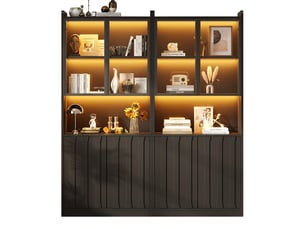 Vitrine coloris noir  PANGIVO  - 160 cmx200 cm