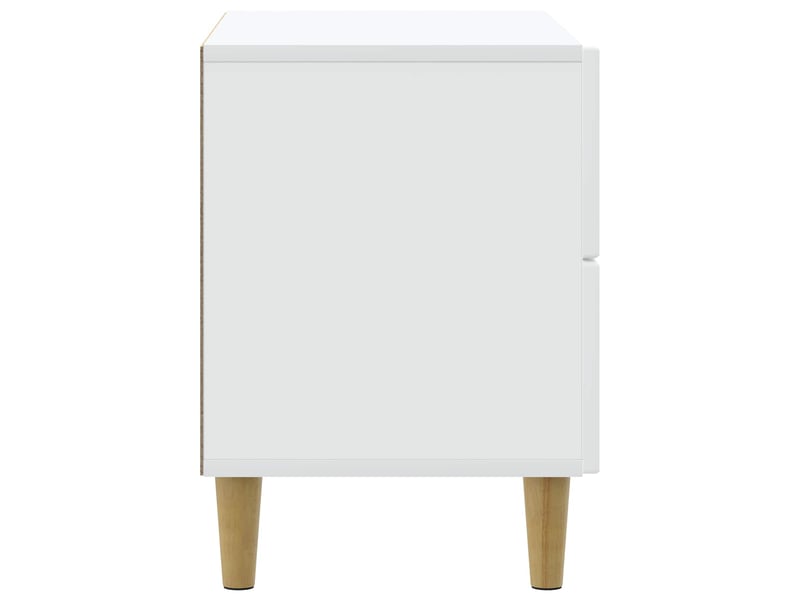  Table de chevet - cabinet de chevet - table de nuit blanc 62 x 34,5 x 48 cm bois d'ingénierie  - Conforama E