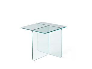 Table basse carré(e) coloris transparent LPOSPI - 45 cmx45 cm