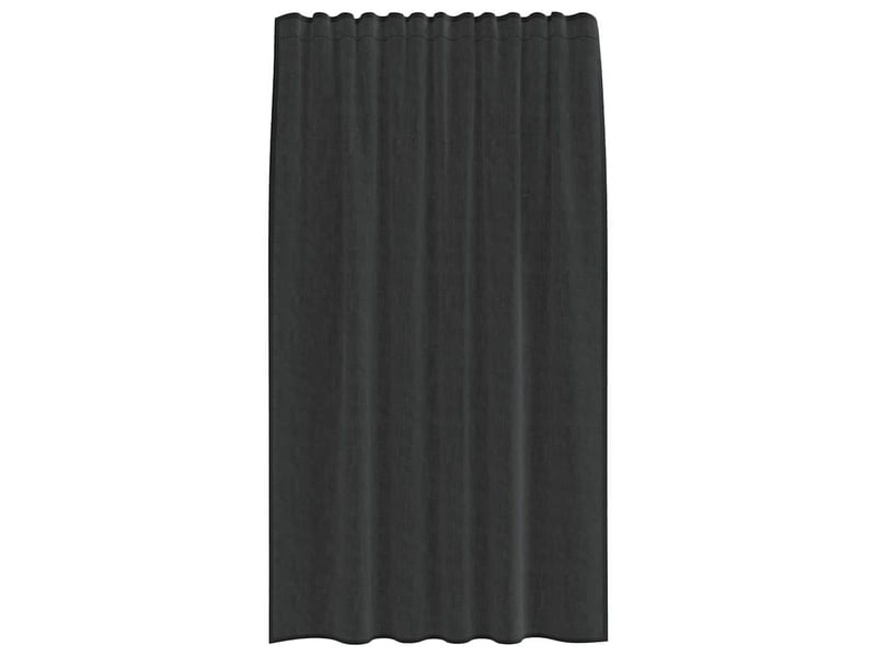  Lot de 2 rideaux en voile, voilages avec passe-tringles noir cf44475  - Conforama D