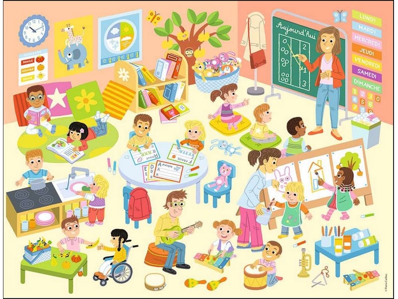  Puzzle une journee a l ecole 30pcs 86217 - Conforama B