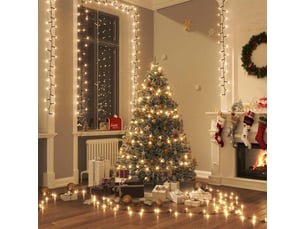 Guirlande à led, éclairage de noël compacte avec 1000 led blanc chaud 25 m pvc cf62270