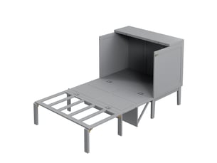 Lit simple 90x200 cm OKWISH coloris gris