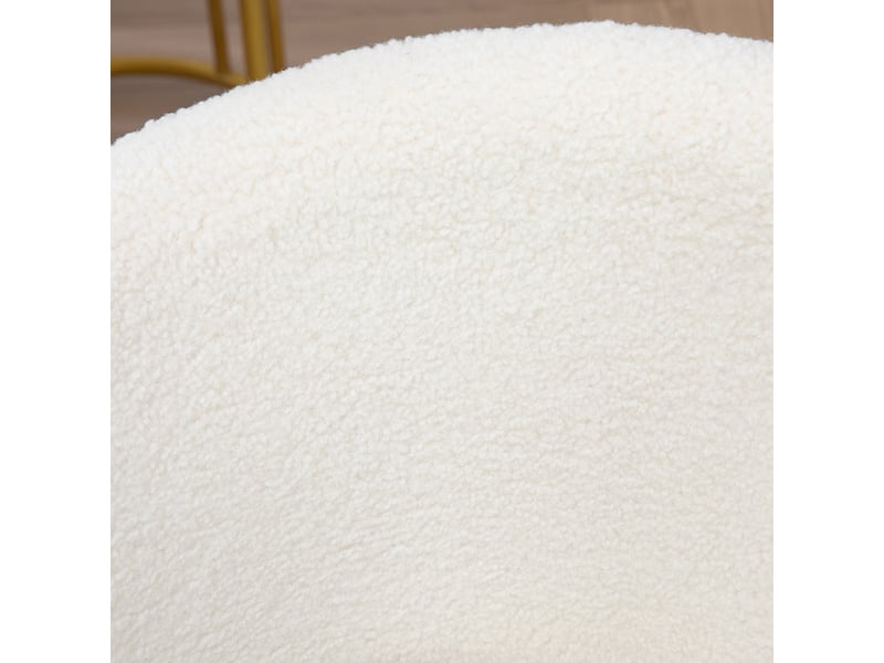  Chaise de bureau fauteuil de bureau ergonomique réglable en hauteur siège confortable pivotante acier piètement blanc  - Conforama W