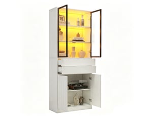 Vitrine coloris blanc TCQPZ - 70 cmx180 cm
