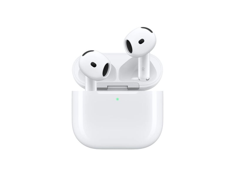 Ecouteurs bluetooth tws blancs avec reduction active du bruit et boitier de chargement sans fil AIRPODS5BSF - Conforama B