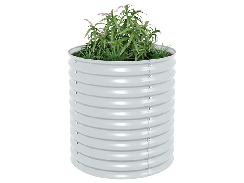  Jardinière - lit surélevé de jardin 80x80x81 cm acier galvanisé argenté  - Conforama D