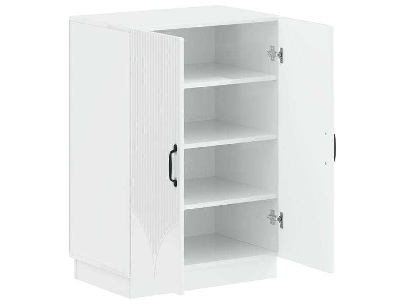  Meuble à chaussures, armoire à chaussures hoorn 59,5x39,5x87 cm blanc brillant  - Conforama C