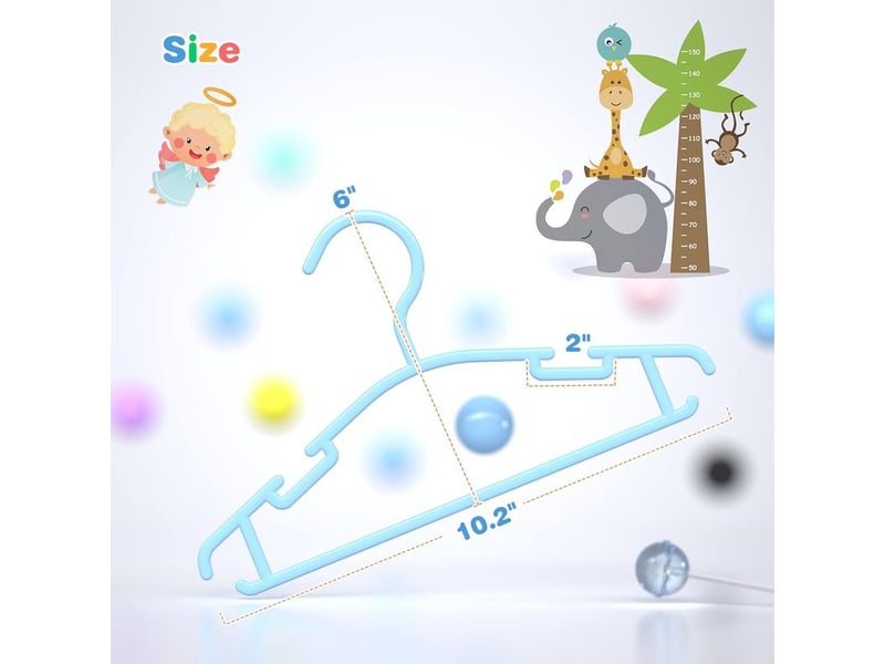  Cintres pour bébé pour placard – cintres pour bébé, lot de 60 cintres en plastique pour enfants, cintres pour vêtements pour nourrissons et tout-petits, blancs  - Conforama D