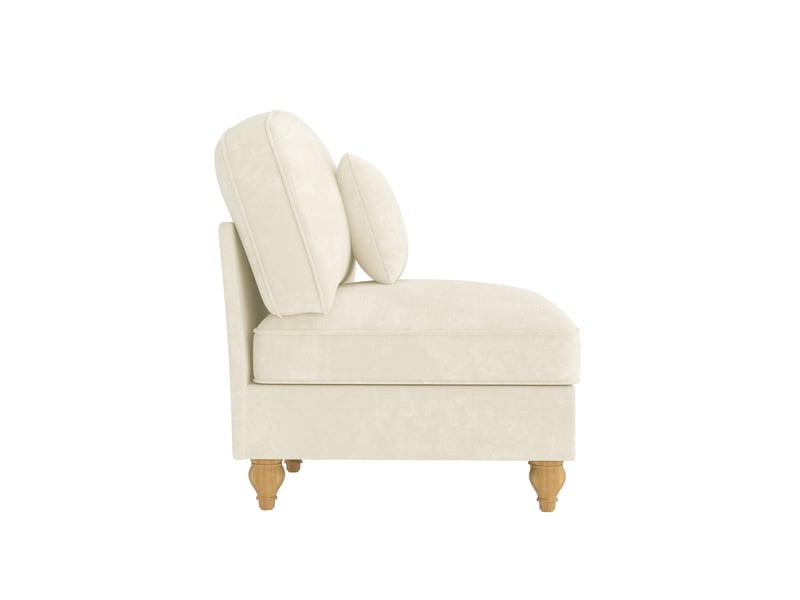  Canapé de salon, canapé chenille, en chenille, blanc, avec accoudoirs  - Conforama B