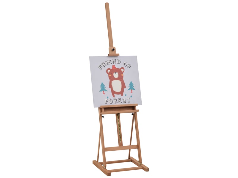  Chevalet d'atelier réglable en hêtre avec tablette 53 x 50,5 x 171-230 cm  - Conforama B