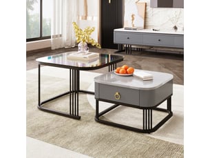 Table carré(e) coloris noir <strong>ATELIER CONFORTIEL</strong> <strong></strong> - 60 cmx60 cm
