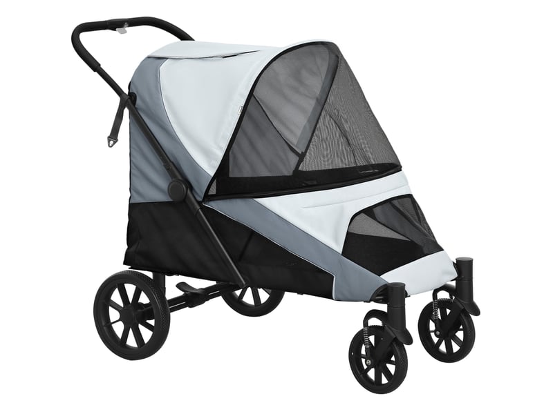 Poussette pliable 124x67x100 cm gris - Conforama A