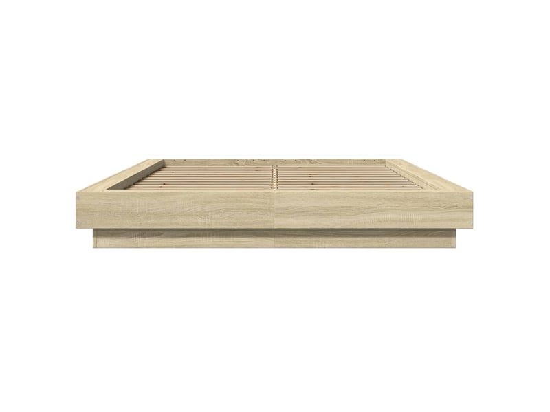  Lit double- lit adulte -  cadre de lit sans matelas chêne sonoma 135x190 cm  - Conforama C