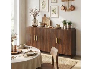 Buffet 4 porte(s) - 152 cm coloris marron