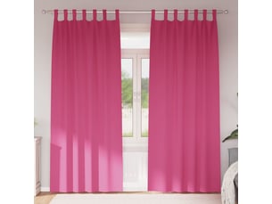 Lot de 2 rideaux occultants, rideaux black-out avec anneaux rose vif 260 x 140 cm cf44767