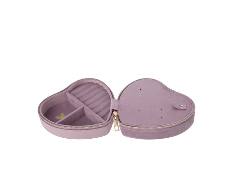  Boîte à bijoux cœur oto 15cm lilas  - Conforama C