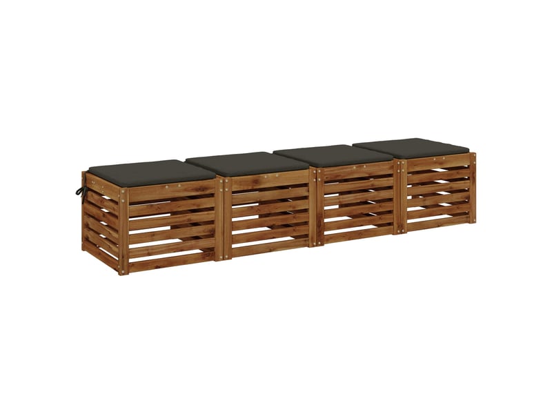 Lot de 4 coussins de siège, coussins d'assise soest 100 % polyester cf60199 - Conforama C