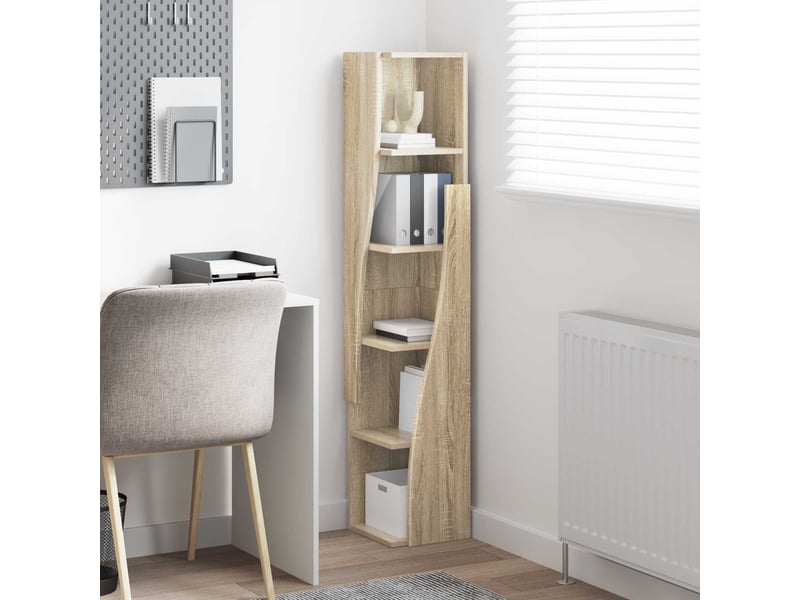  Meuble d'angle, meuble de rangement salon 27,5x27x140cm bois d'ingénierie chêne sonoma  - Conforama D