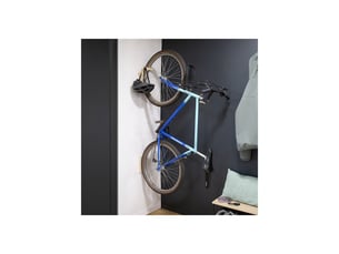 Support vélo mural woody en bois naturel 14,5 x 14 x 27 cm