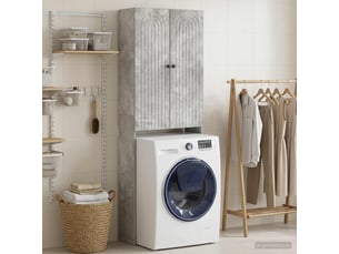 Armoire de toilette alkmaar gris béton 66x25.5x190 cm