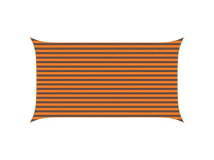 Voile d'ombre - voile d'ombrage - voile parasol orange et marron 2,5 x 4,5 m