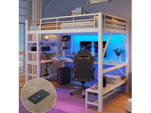 Lit mezzanine 160x200 cm VIVRYN   coloris blanc