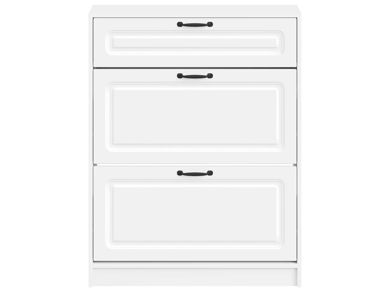  Meuble à chaussures, cabinet à chaussures utrecht 78x24x100 cm bois d'ingénierie shl6272  - Conforama D