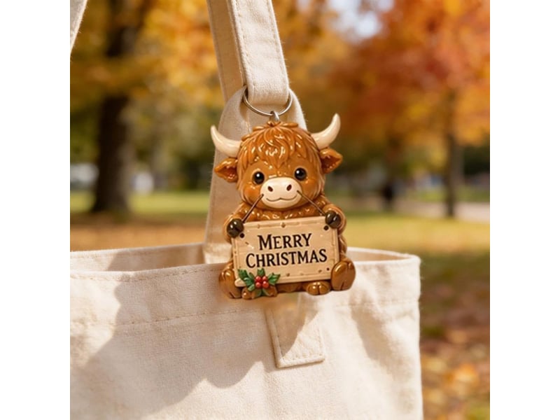  Calendrier de l'avent 2026 vache highland, 24 décorations en acrylique – ornements de noël à suspendre  - Conforama E