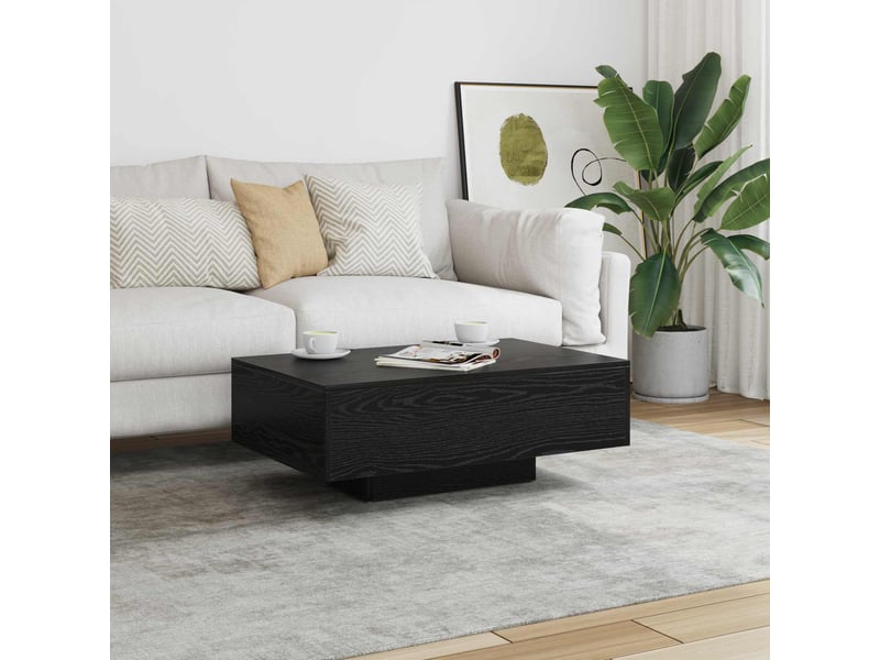  Table basse - table de salon - table à thé chêne noir 85 x 55 x 31 cm  - Conforama B
