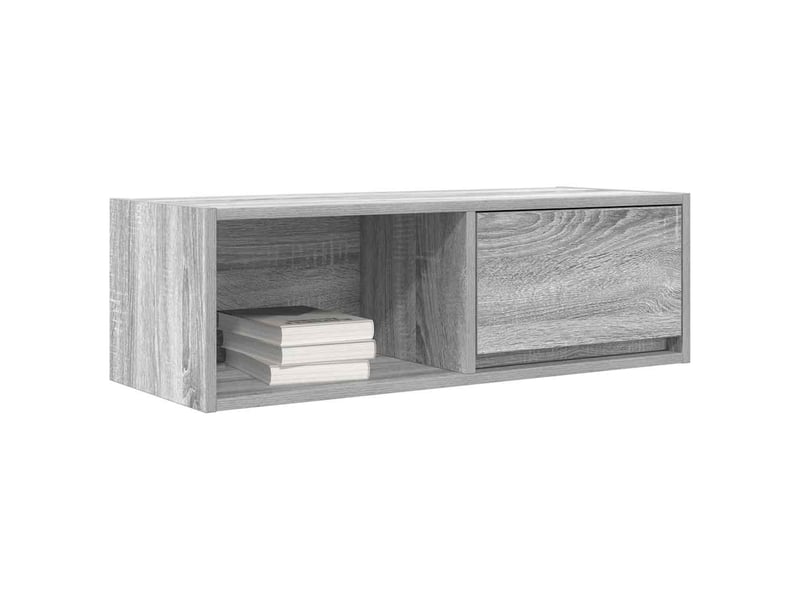  Lot de 2 meuble tv bas salon sonoma gris 80x31x25,5 cm bois d'ingénierie shl38686  - Conforama D