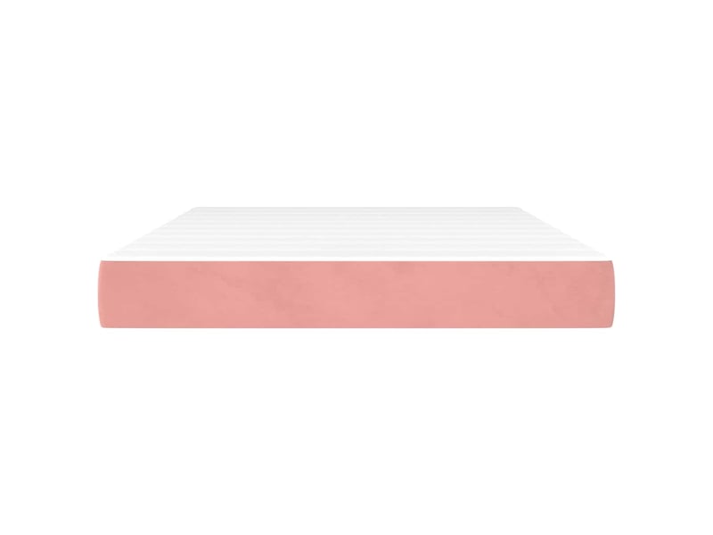  Matelas de lit à ressorts ensachés fermeté moyenne rose 140x200x20 cm velours  - Conforama C