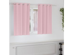 Lot de 2 rideaux occultants, rideaux black-out avec anneaux rose bébé 140 x 140 cm cf44745