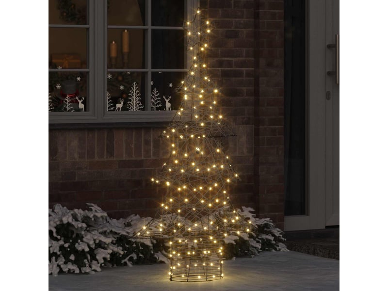  Sapin de noël, arbre de noël 160 led blanc chaud 150 cm rotin cf60949  - Conforama B