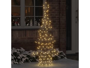 Sapin de noël, arbre de noël 160 led blanc chaud 150 cm rotin cf60949