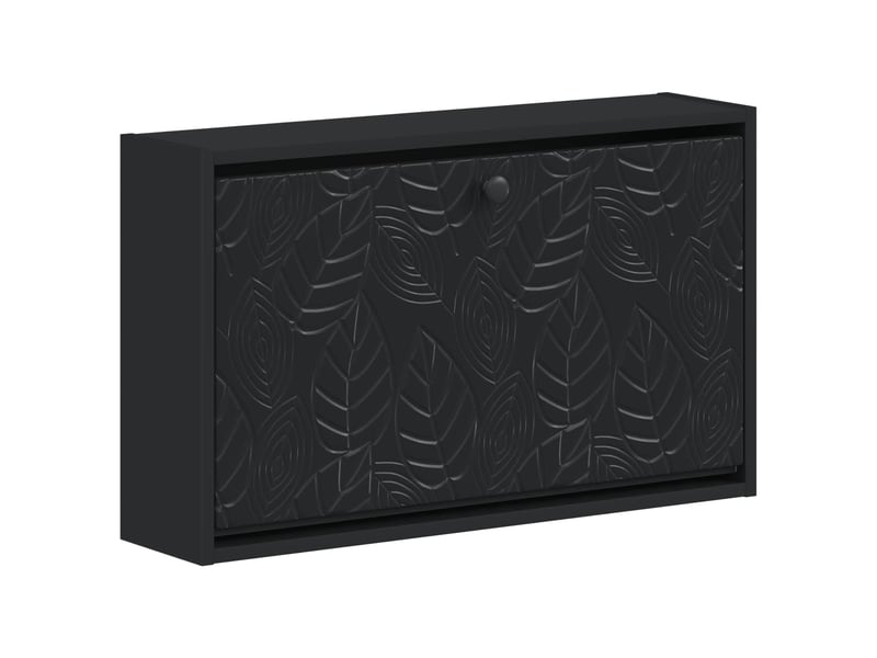  Meuble à chaussures mural, armoire à chaussures delft 71x17x43 cm noir  - Conforama A