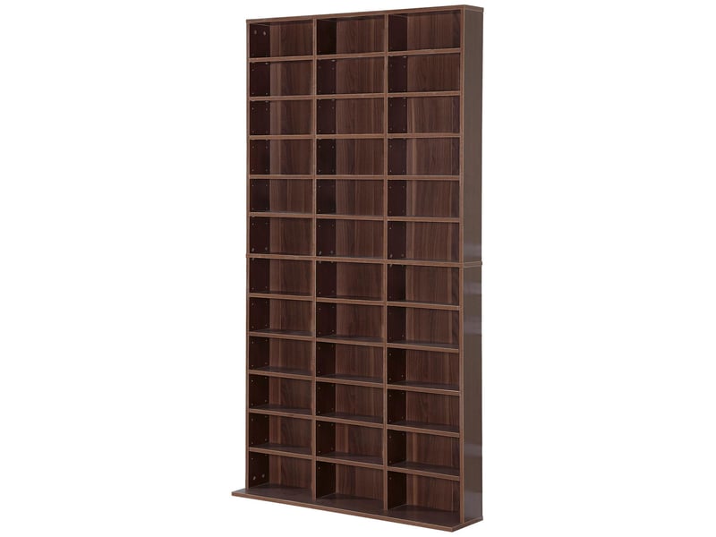  Meuble de rangement cd et dvd 36 compartiments en mdf 102 x 23,5 x 195 cm  - Conforama B