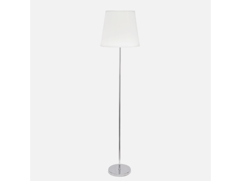  Lampadaire fabrilamp maldívas e27 coloris chromé blanc 175 x 40 x 40 cm 110641020 - Conforama C