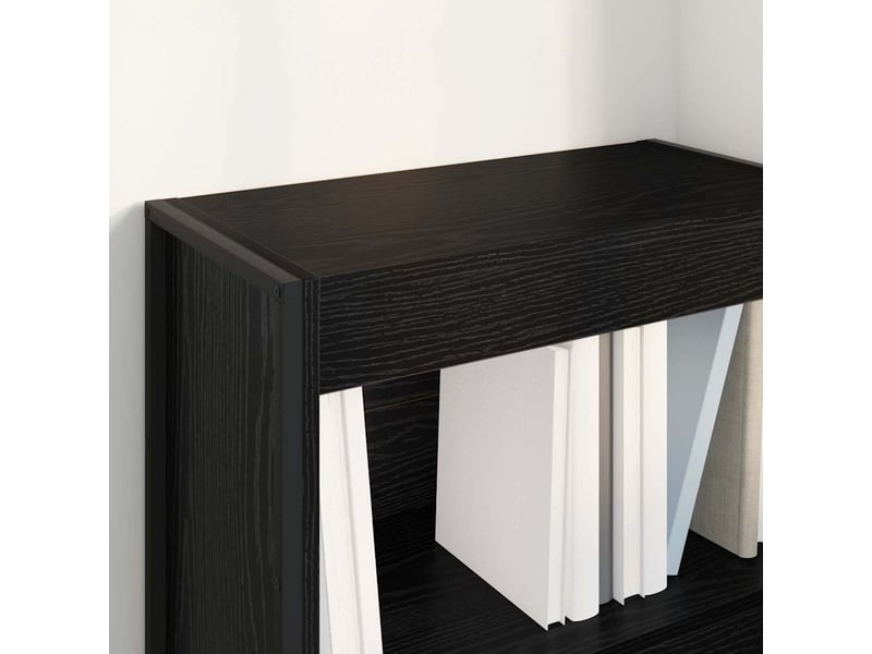  Bibliothèque, armoire à livres 60 x 30 x 86,5 cm bois d'ingénierie chêne noir  - Conforama D