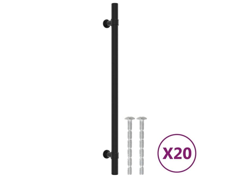  Poignée d'armoire vidaxl, 224 mm, noire.  - Conforama C